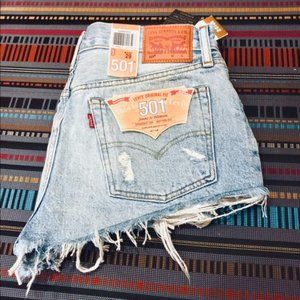 NWT Rare Levi’s x Rolling Stones Jean Shorts